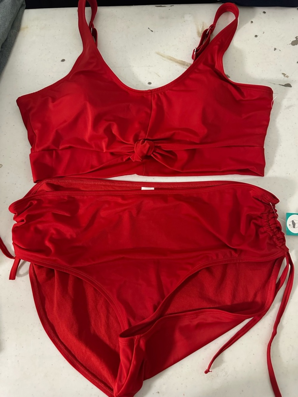 Oasis Red Knot Front Bikini Set
